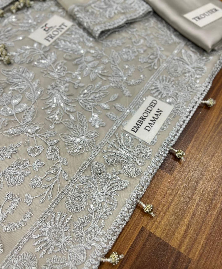 CHIFFON Suit With SILK Trouser