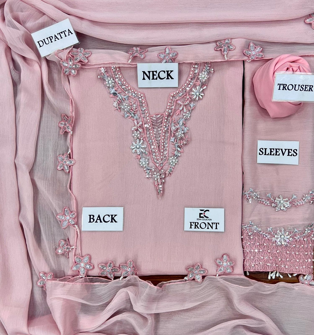 LUXURY CHIFFON HAND EMBELLISHED